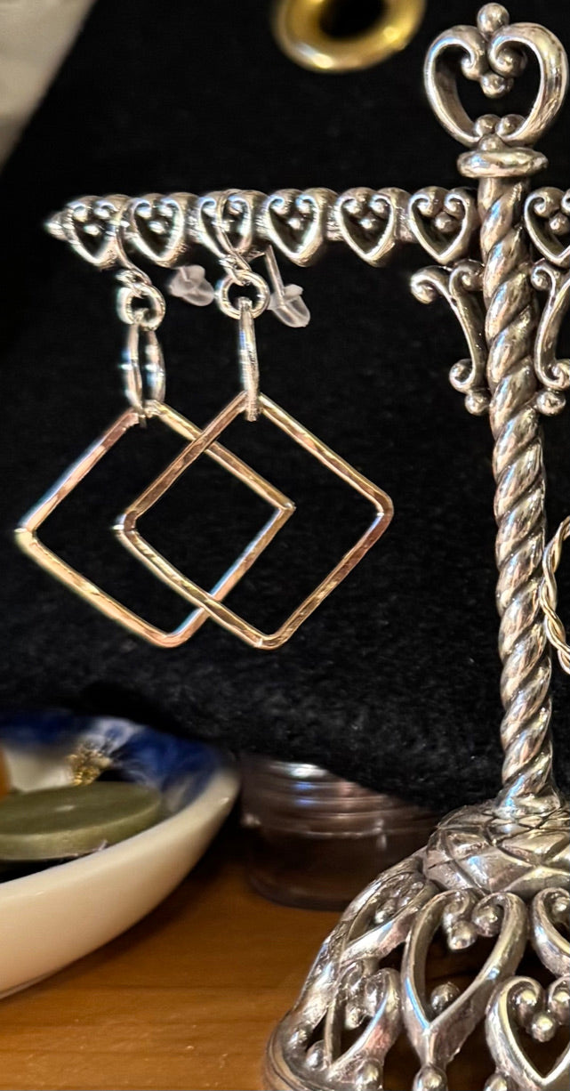 The Deb Geometric Hammered Earrings - Luminosity Signature Series