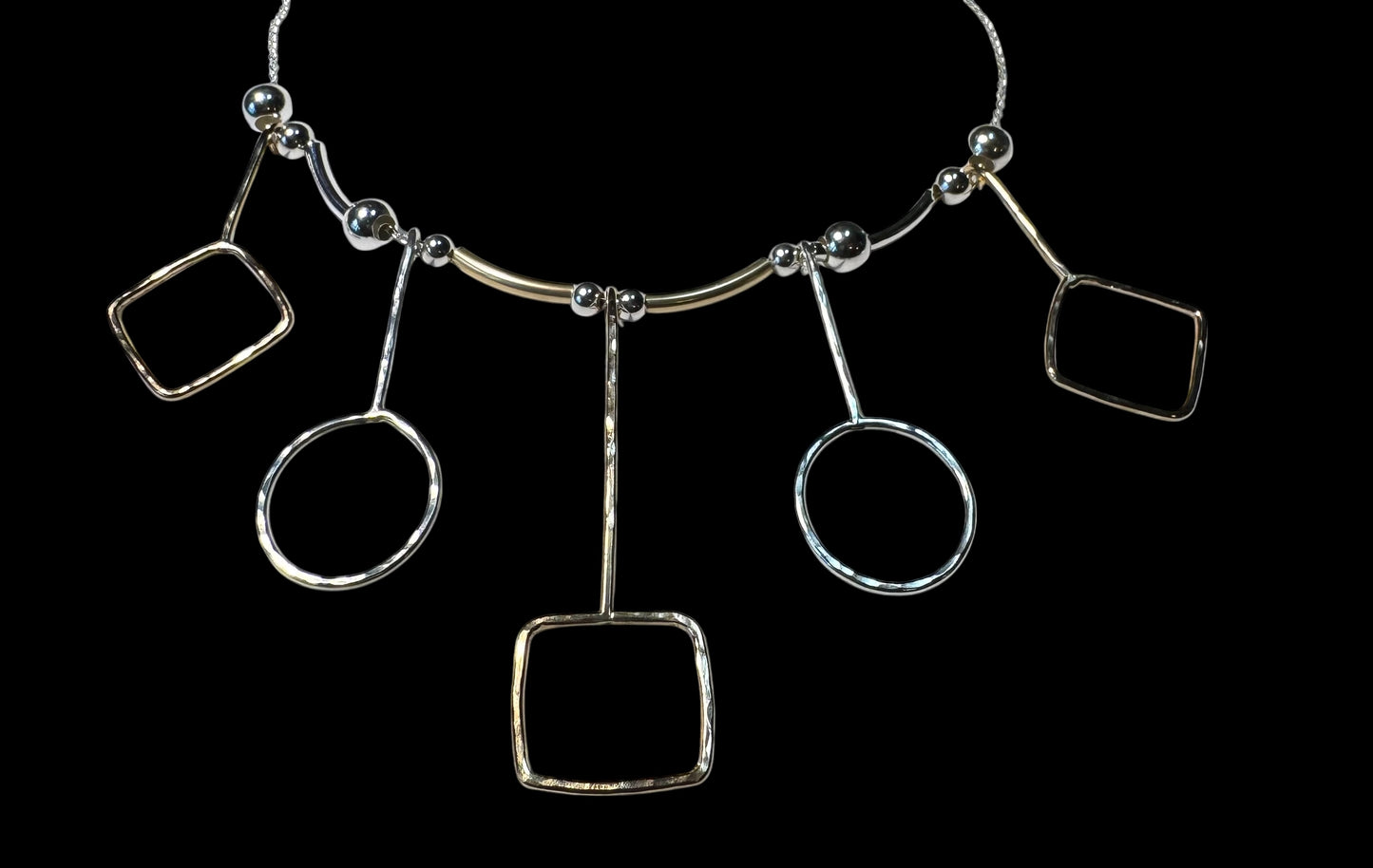 Luminosity Deb Geometric Alternating Silver/Gold-fill Necklace