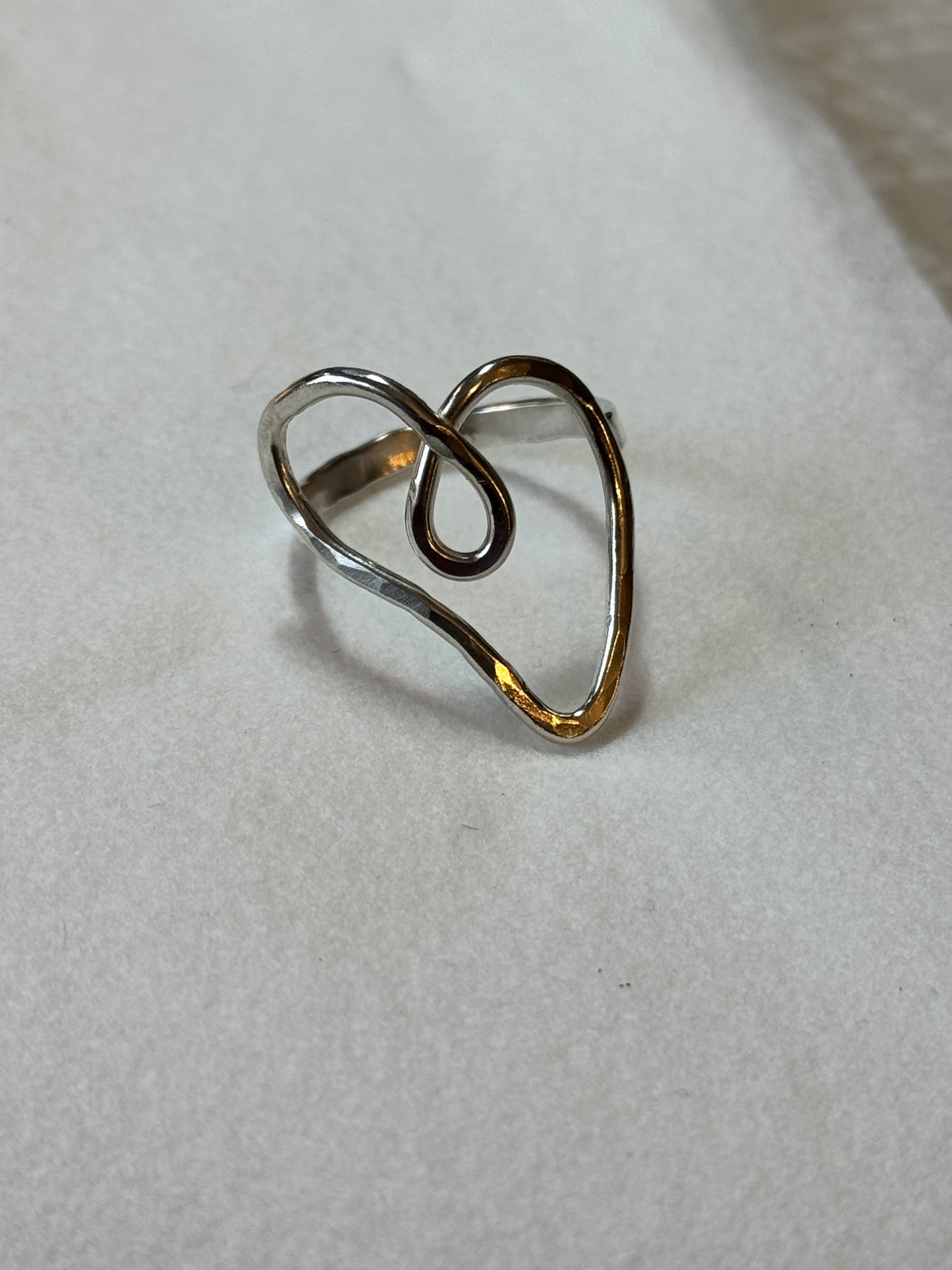 Love & Friendship Silver Heart ring