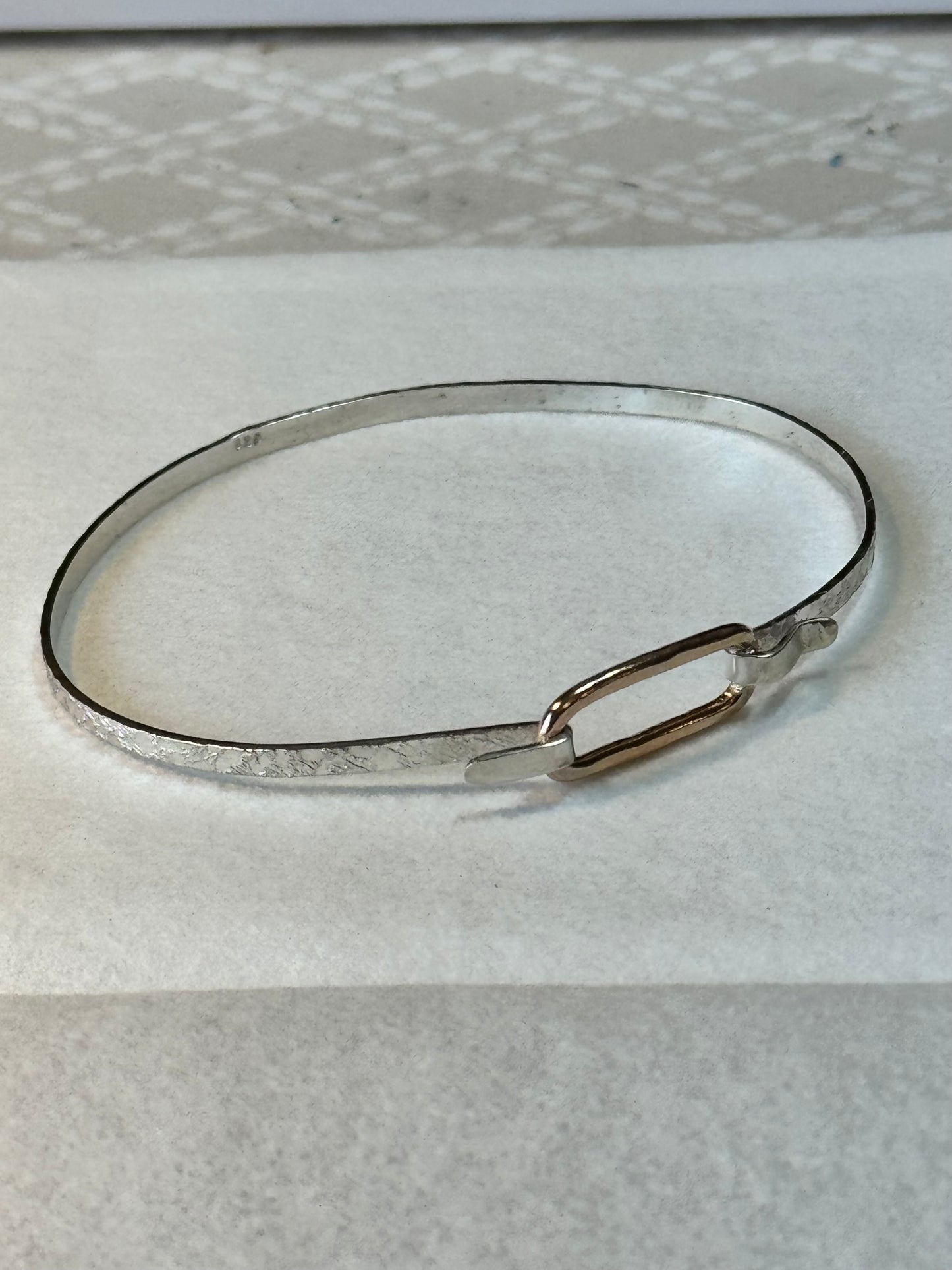 Luminosity Small Oval Clip Bracelet in Silver/Gold-fill