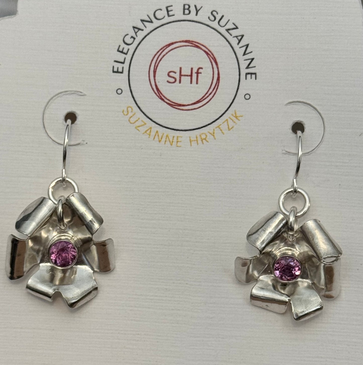 Brilliant Blossoms Medium Pink Tourmaline Earrings