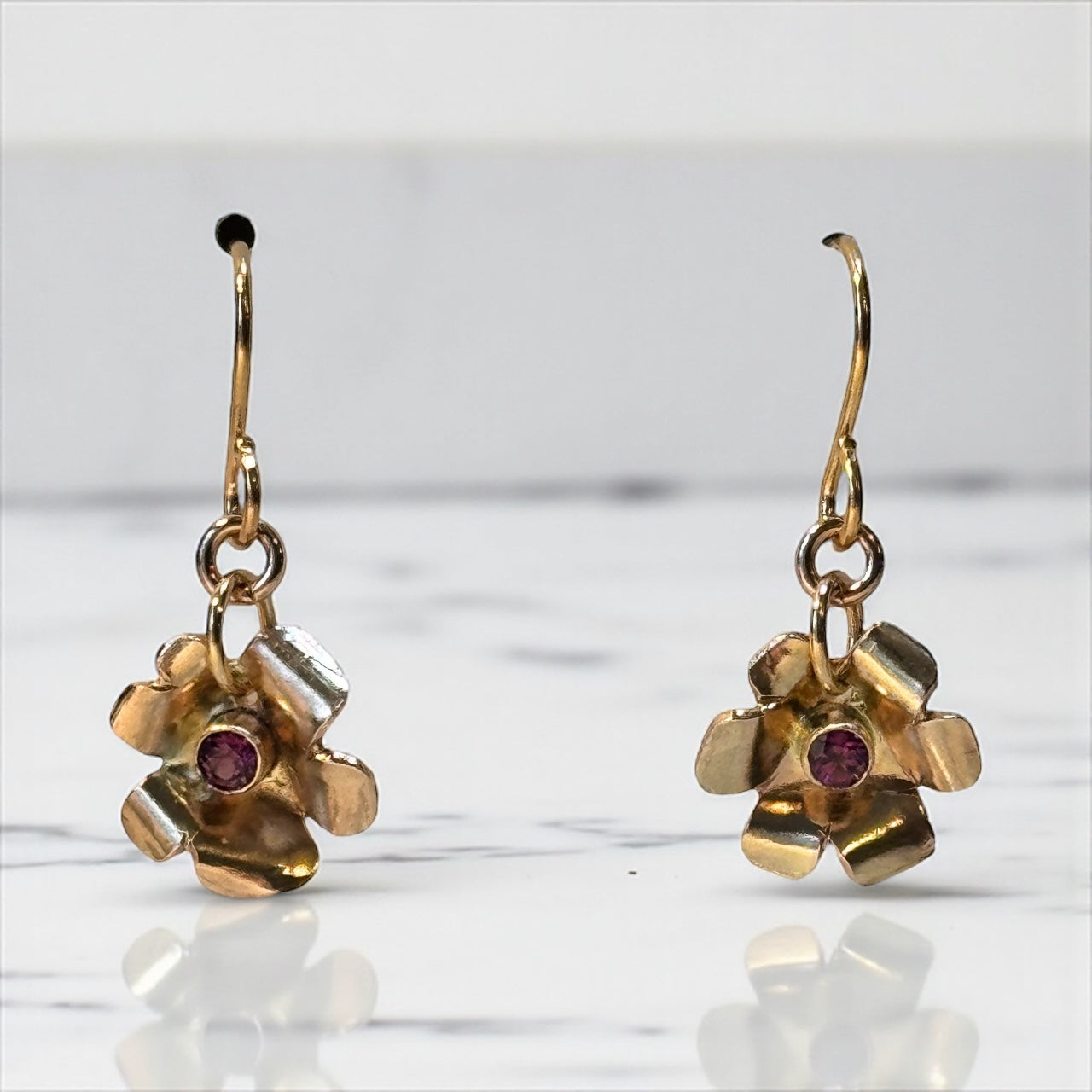 Brilliant Blossoms Medium Pink Tourmaline Earrings