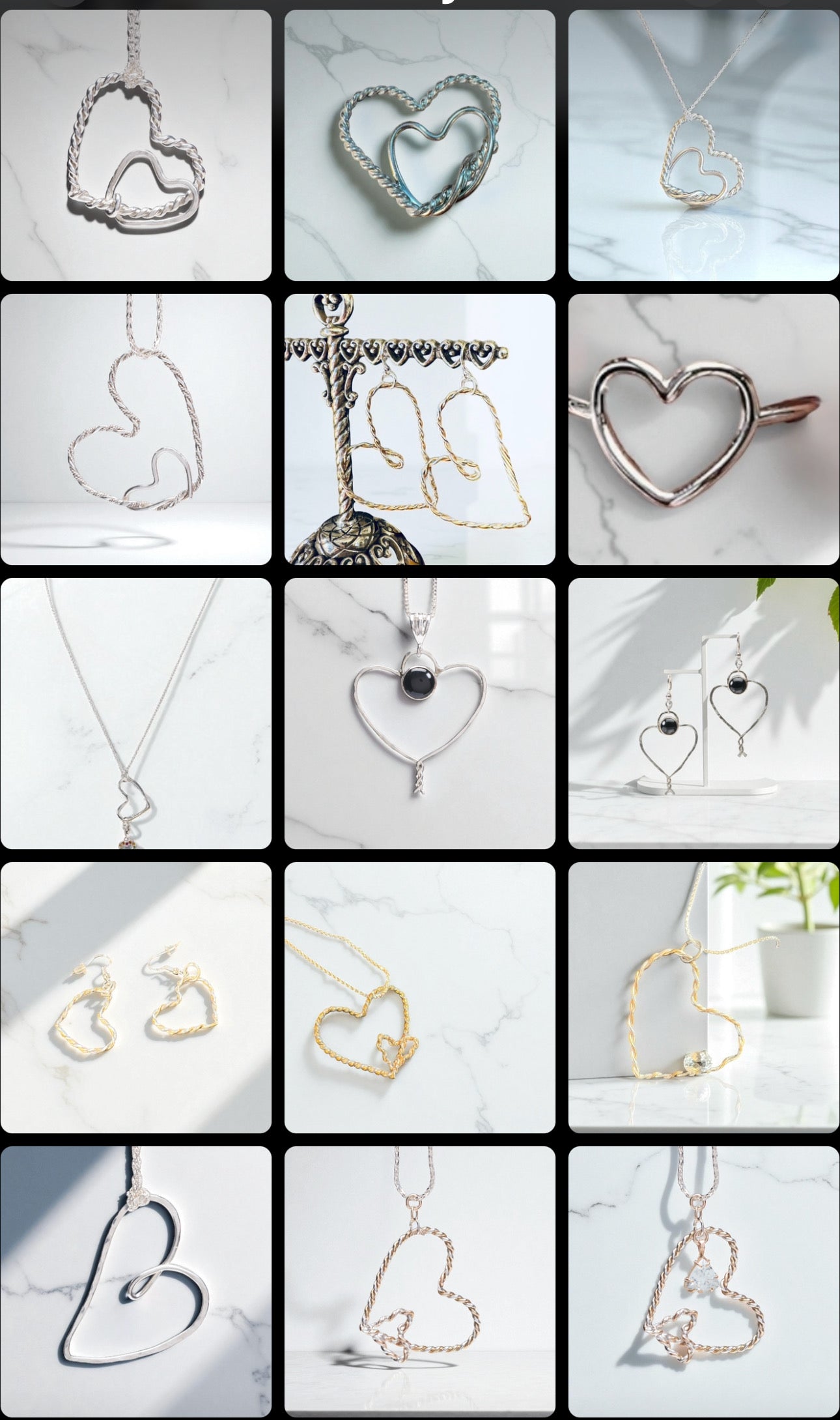 Embracing Heart Twisted Silver and Gold-fill Necklace