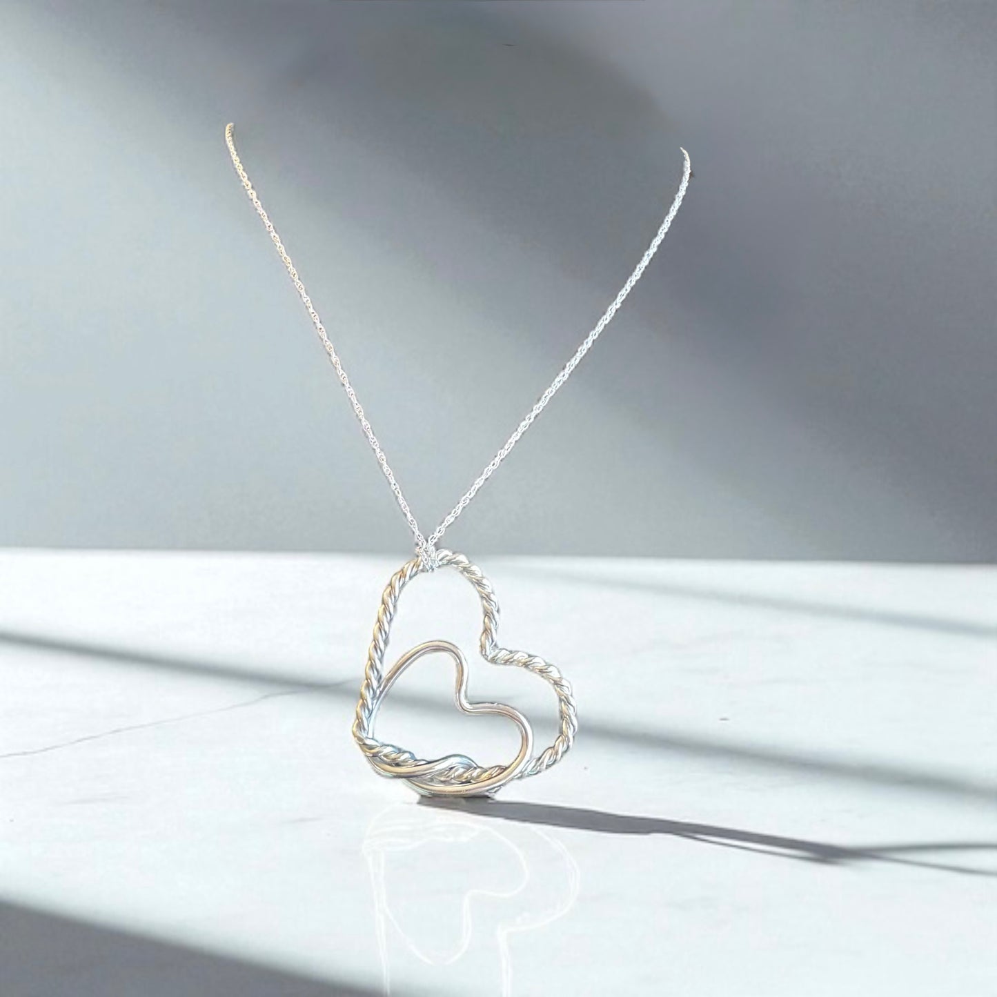 The Vicki Embracing Heart Necklace - Luminosity Signature Series