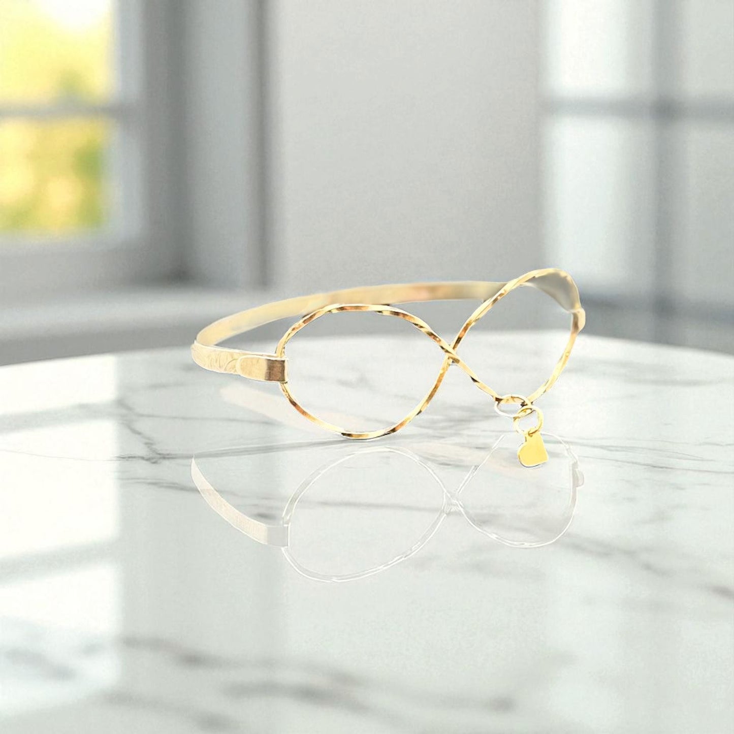 The Hammered Infinity Bracelet