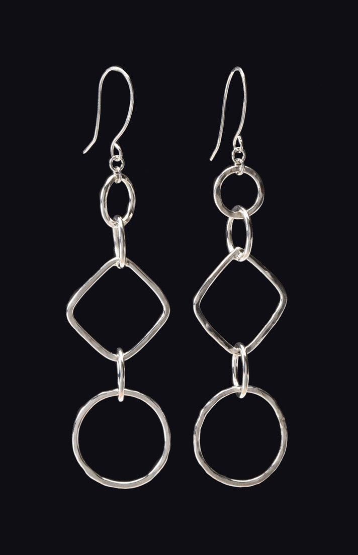 The Suzanne Geometric Long Earrings - Luminosity Signature Series