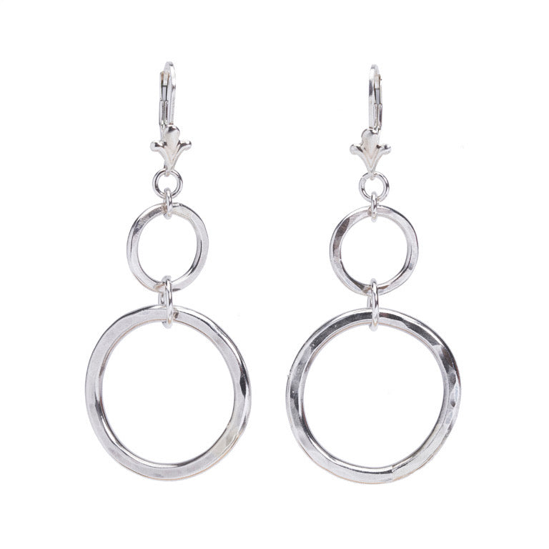The Janet Snowman Hammered Silver Earrings - Luminosity Signature Series