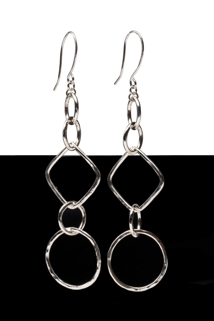 The Suzanne Geometric Long Earrings - Luminosity Signature Series