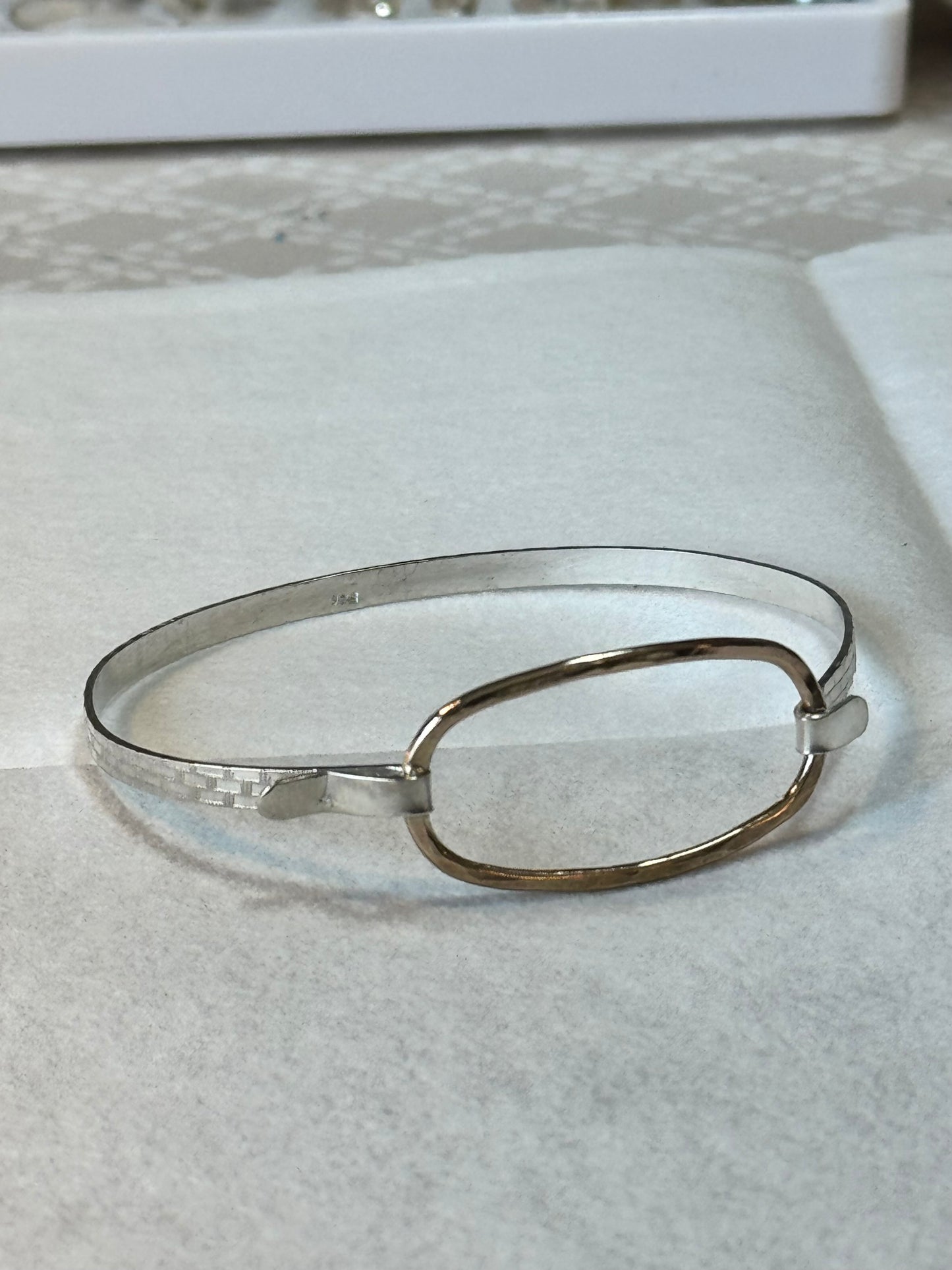 Luminosity Large Oval Gold-fill Clip Bracelet