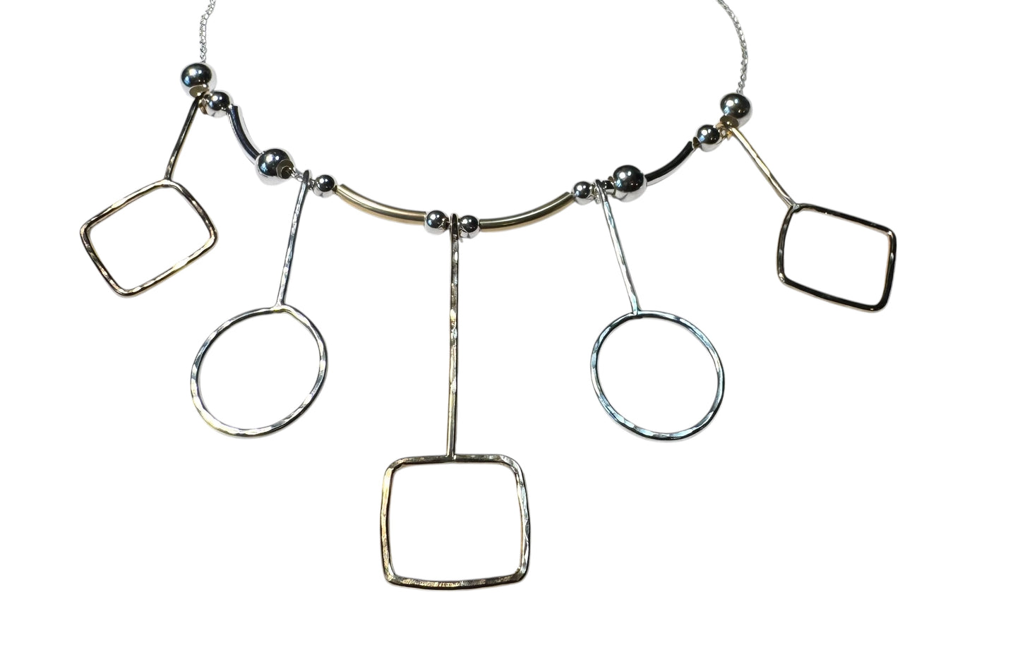 Luminosity Deb Geometric Alternating Silver/Gold-fill Necklace