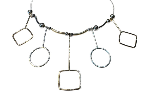 Luminosity Deb Geometric Alternating Silver/Gold-fill Necklace