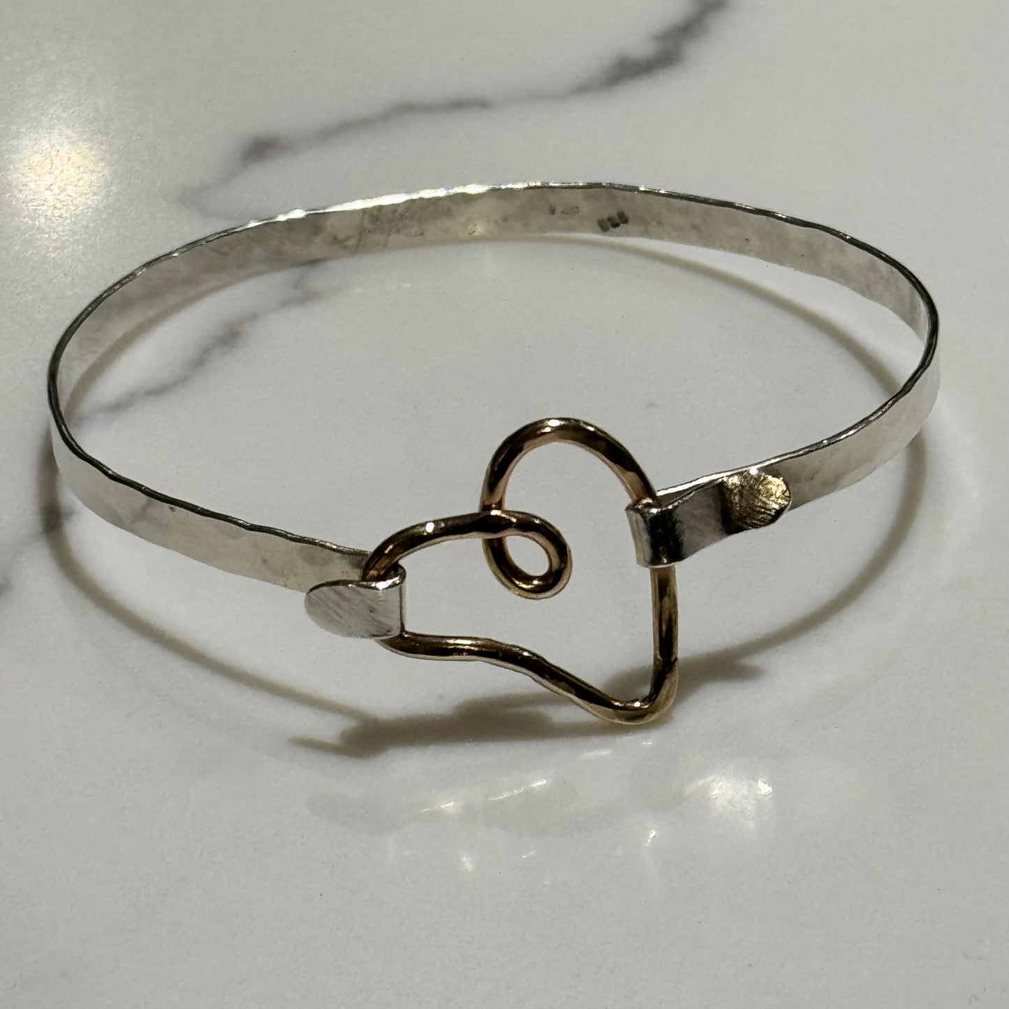 Love in friendship gold/silver heart clip bracelet