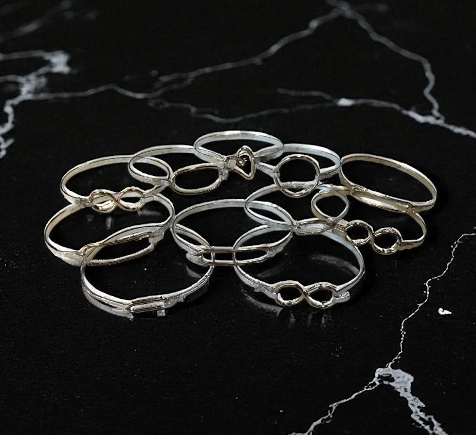Infinity Clip Bracelet in Sterling Silver with Gold-fill  (Available in Gold-fill combination)