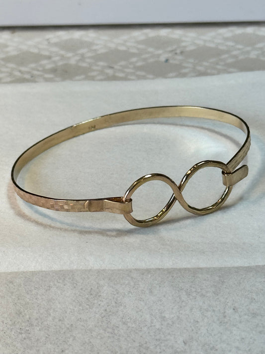Infinity Clip Bracelet in Gold-fill (Available in Sterling Silver combination)