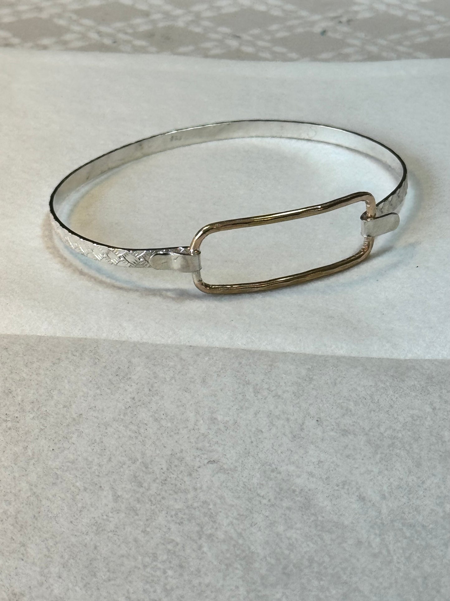 Luminosity Large Oval Gold-fill Clip Bracelet