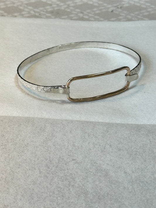 Luminosity Oblong Gold-fill Clip Bracelet