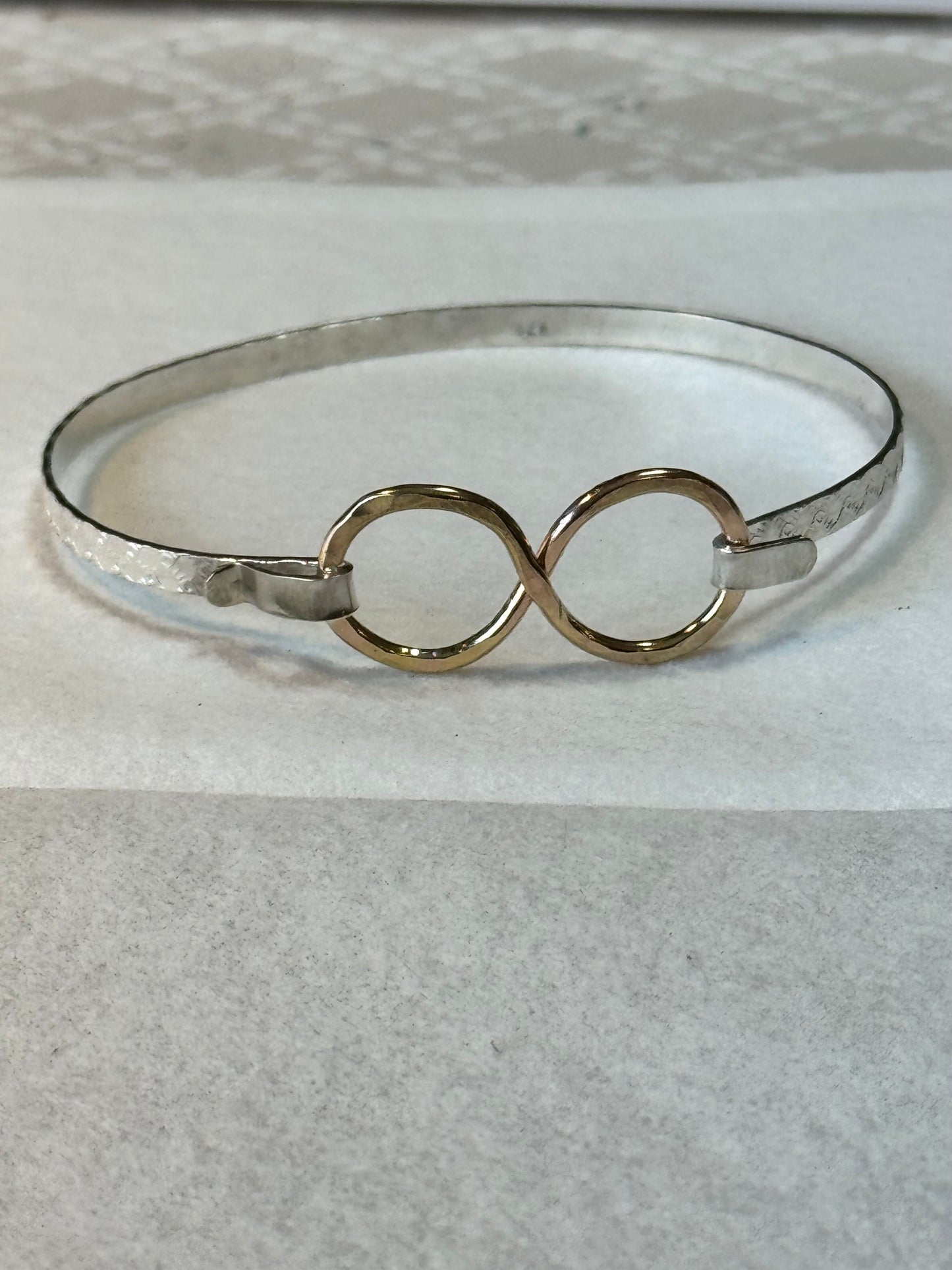 Infinity Clip Bracelet in Sterling Silver with Gold-fill  (Available in Gold-fill combination)