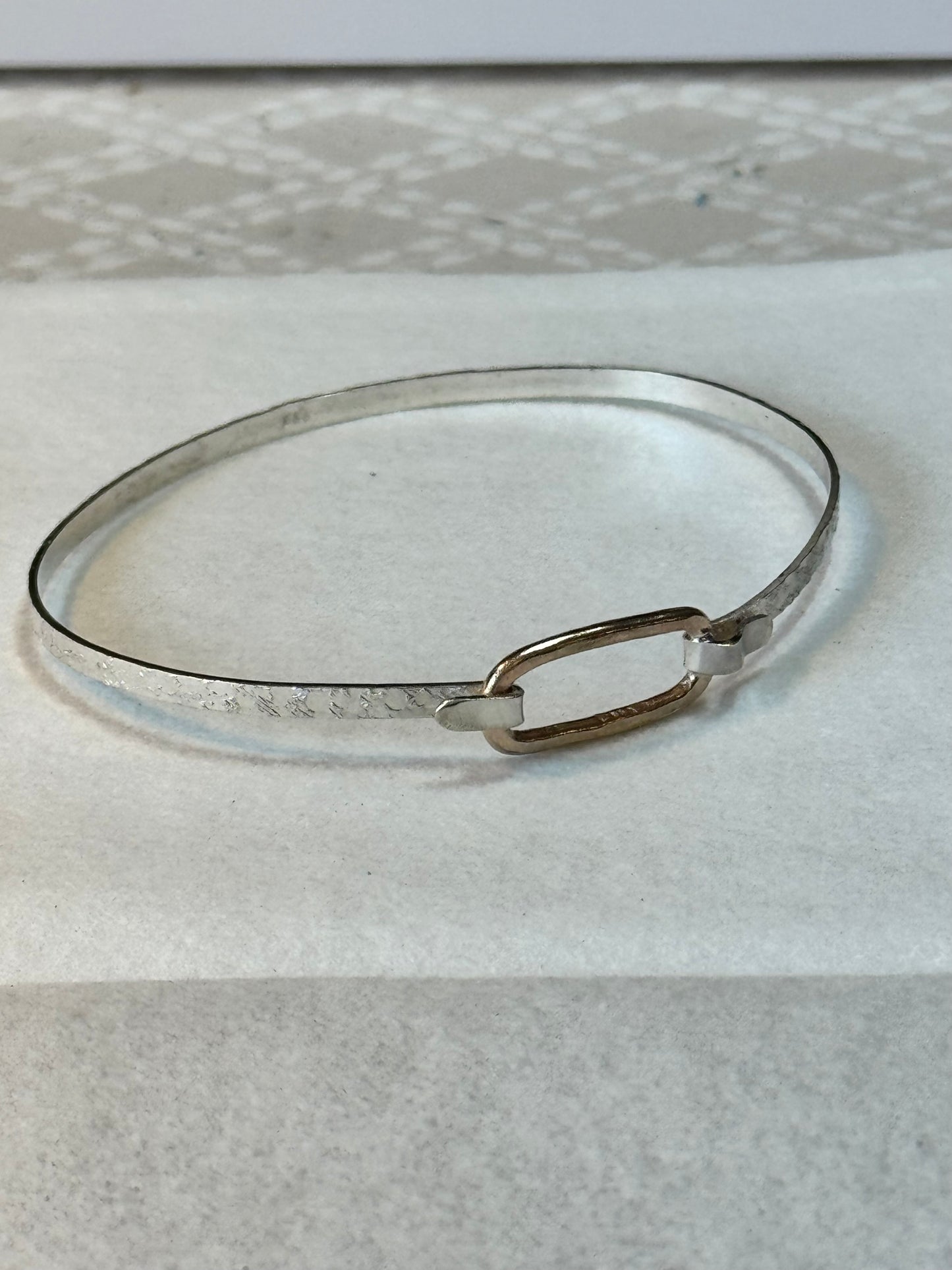 Luminosity Small Oval Clip Bracelet in Silver/Gold-fill