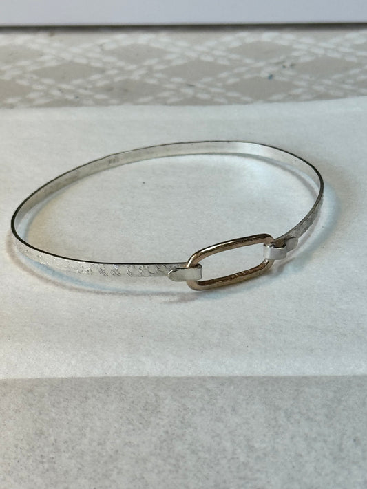 Luminosity Small Oval Clip Bracelet in Silver/Gold-fill