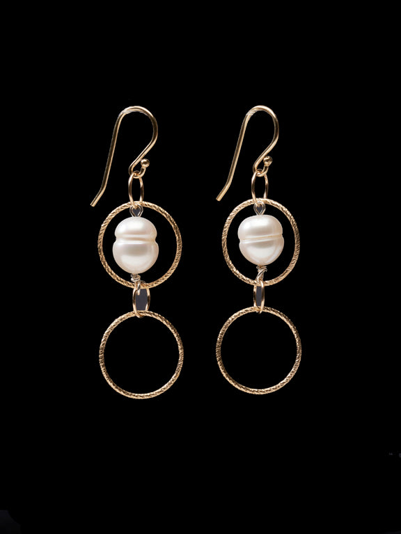 The Joyce Snowman Pearl Earrings - Luminosity Signature Series
