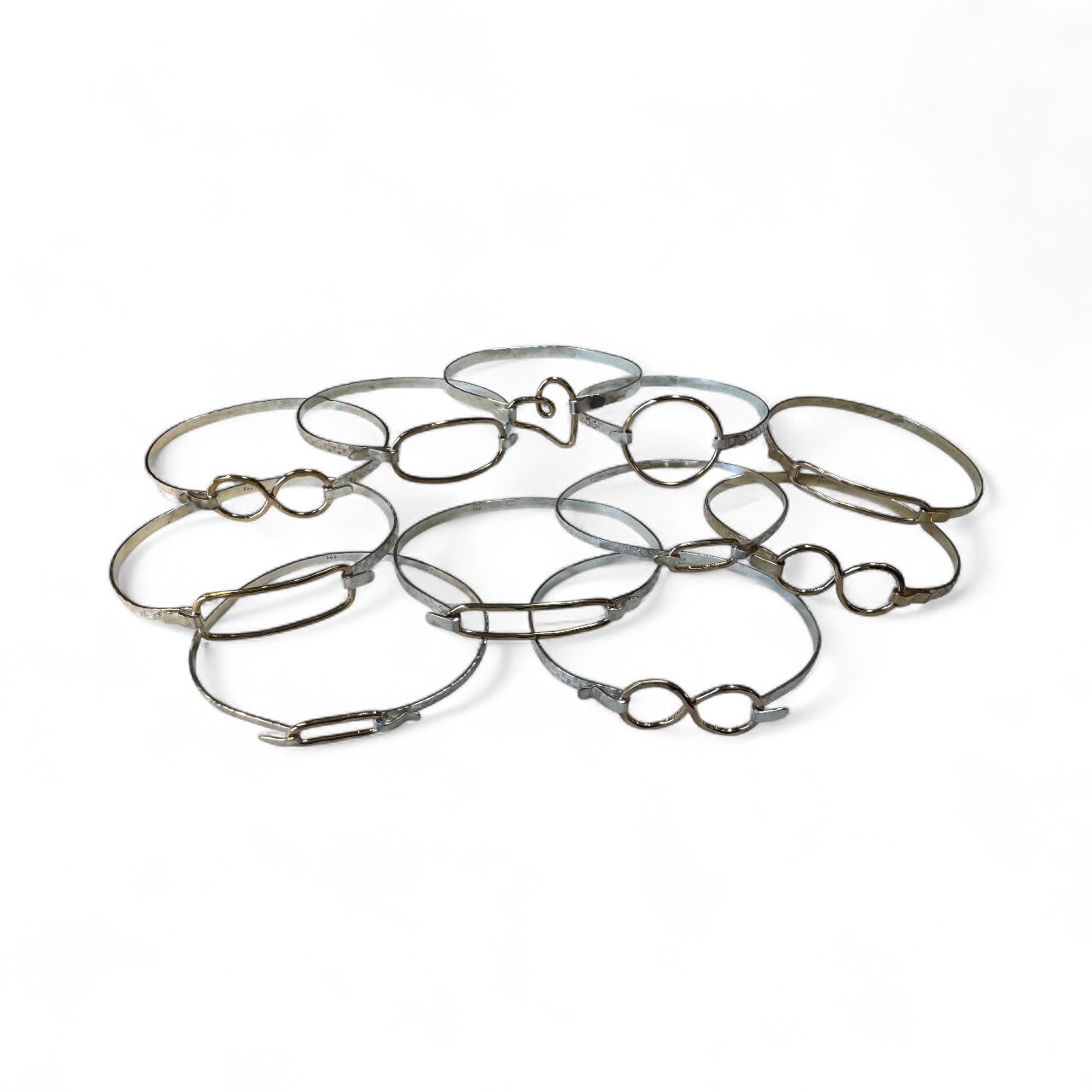 Infinity Clip Bracelet in Sterling Silver with Gold-fill  (Available in Gold-fill combination)