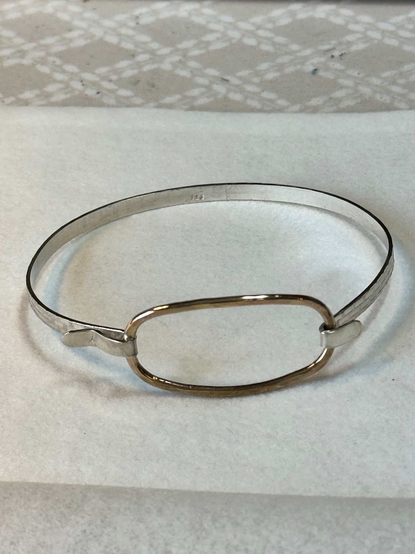 Luminosity Large Oval Gold-fill Clip Bracelet