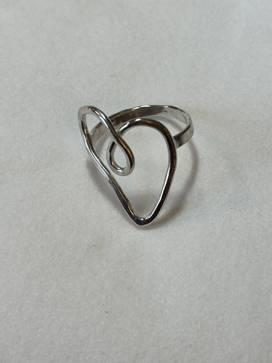 Love & Friendship Silver Heart ring