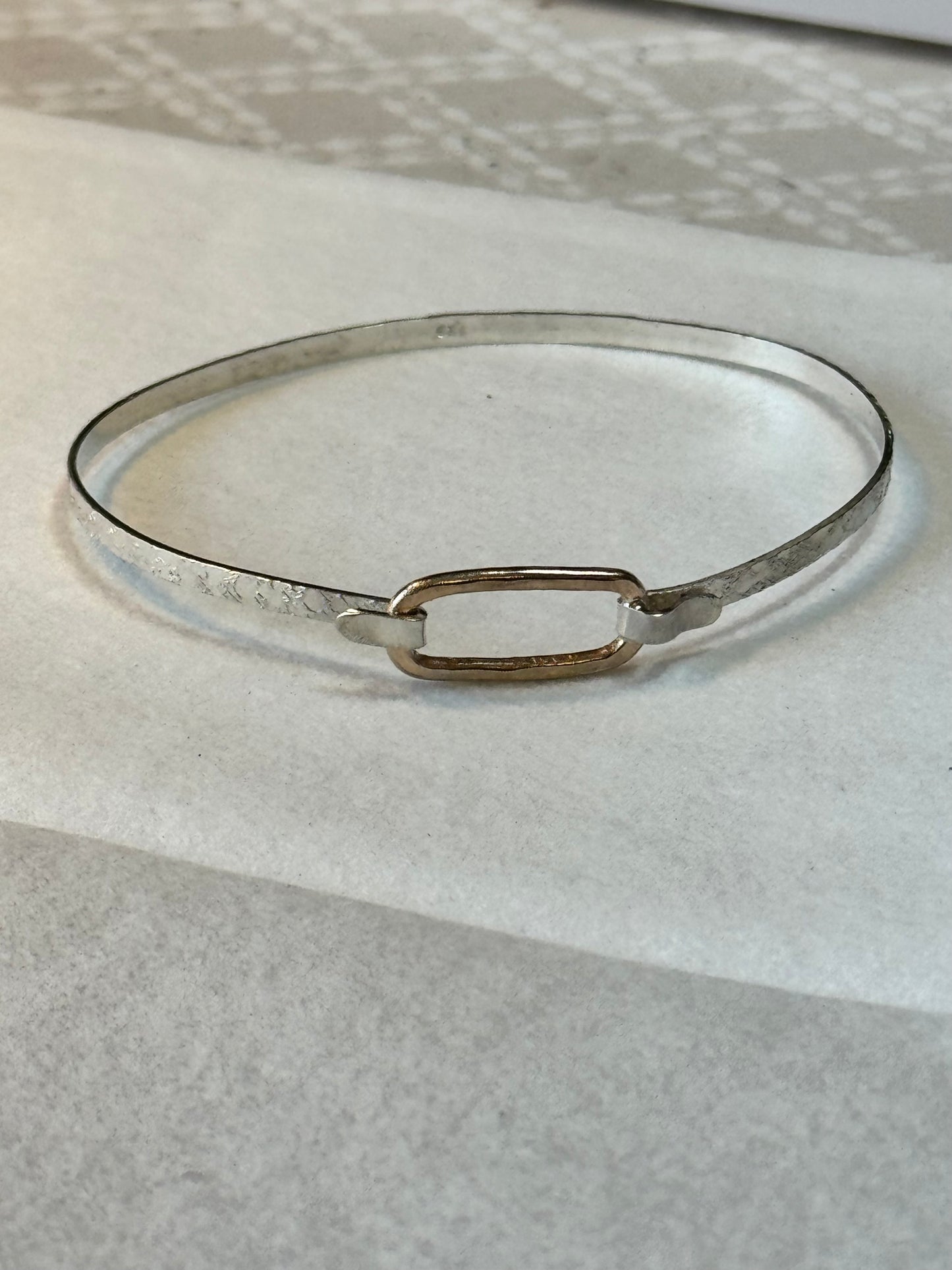 Luminosity Small Oval Clip Bracelet in Silver/Gold-fill