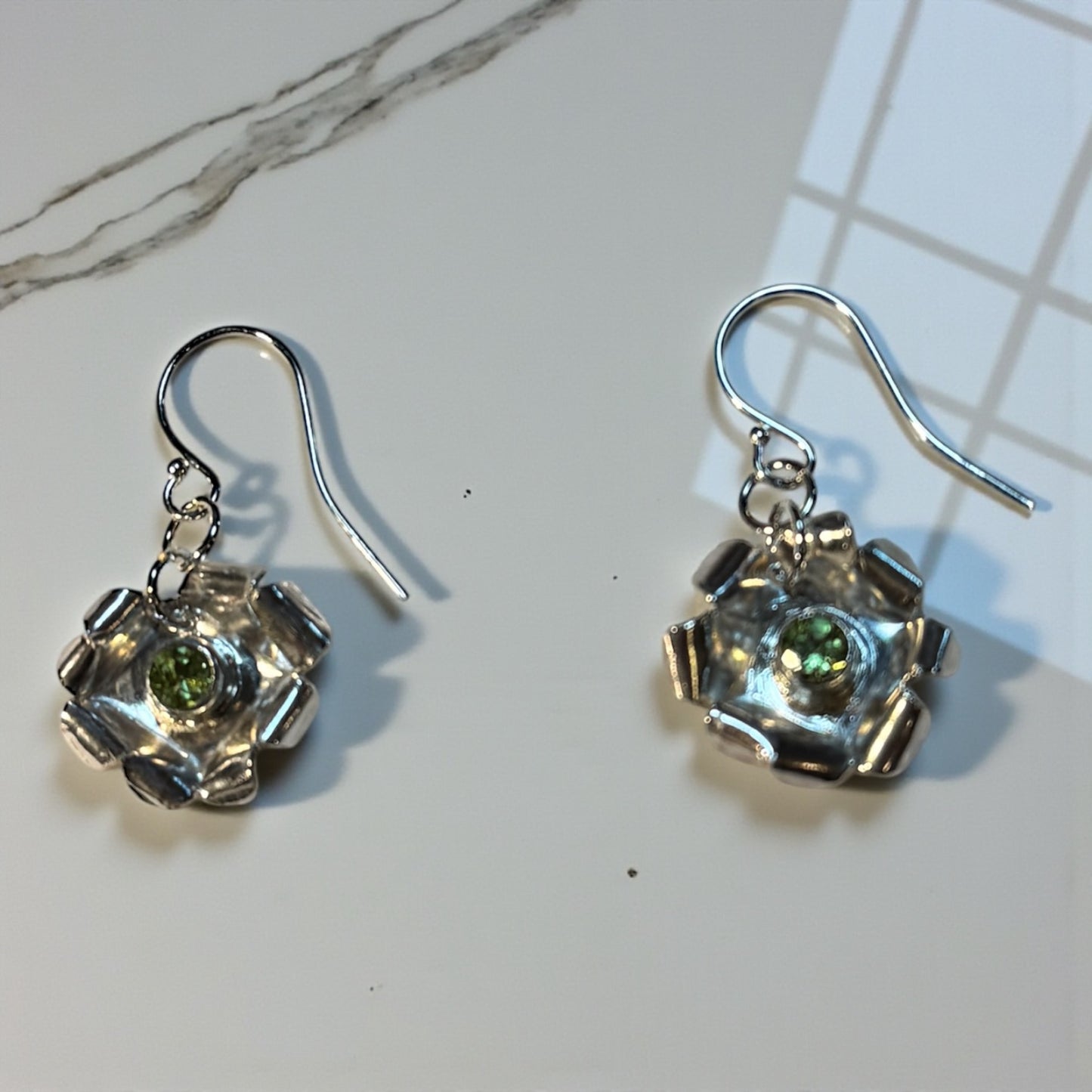 Brilliant Blossoms Peridot Earrings