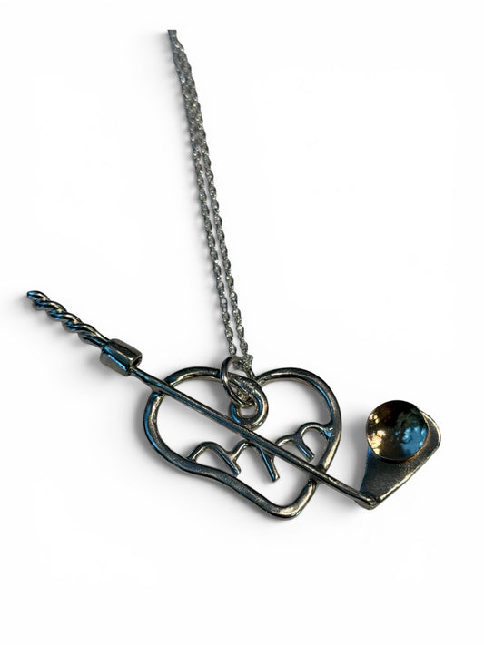 Love & Friendship Heart “The Golfer” Necklace