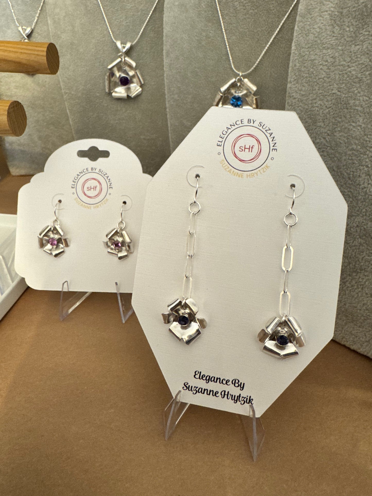 Brilliant Blossoms Medium Pink Tourmaline Earrings