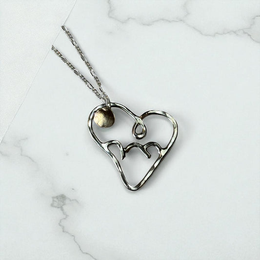Small “Asheville Strong” Special Edition, Love & Frienship Heart Necklace