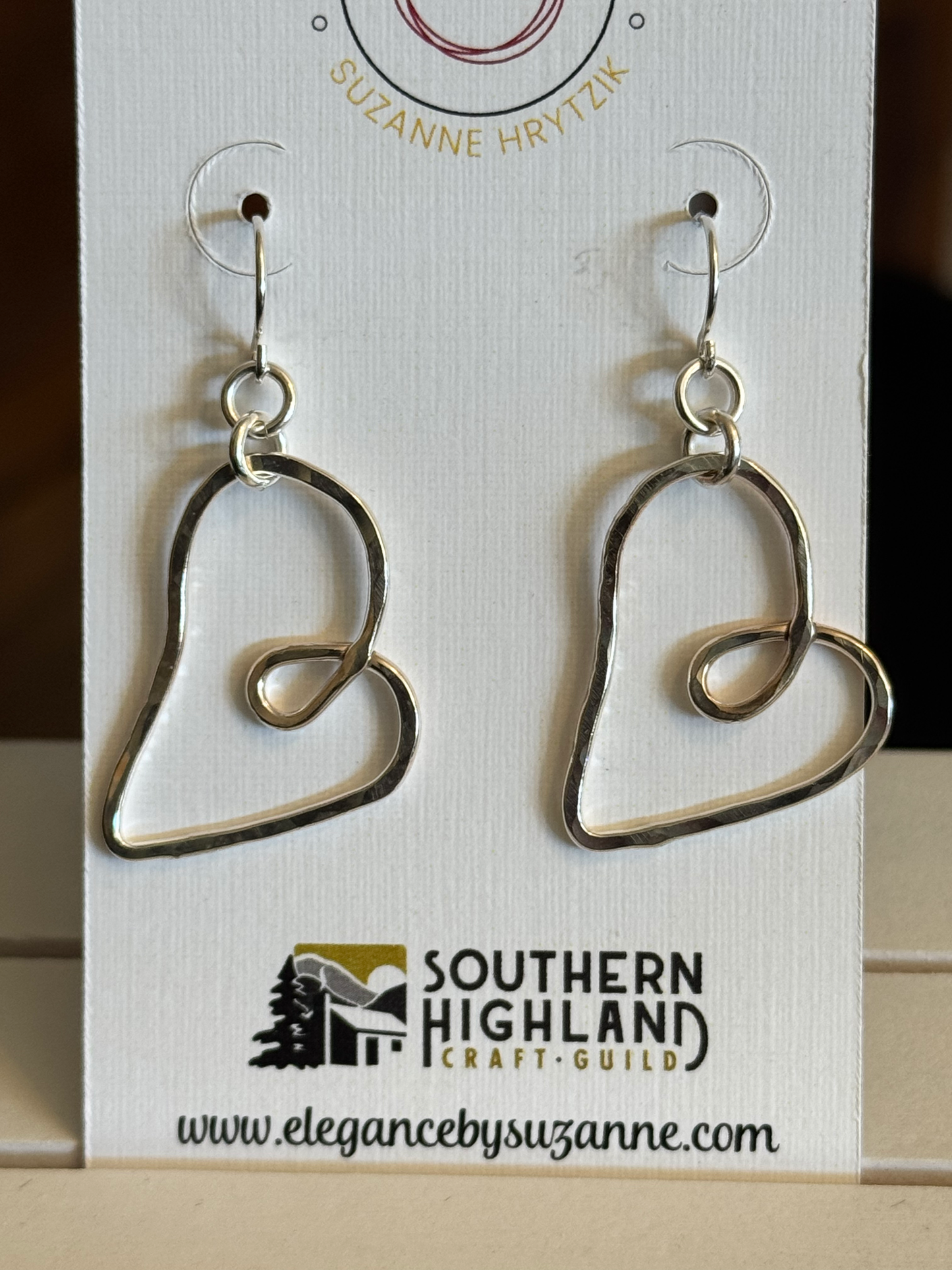 Love & Friendship Silver Heart Earrings