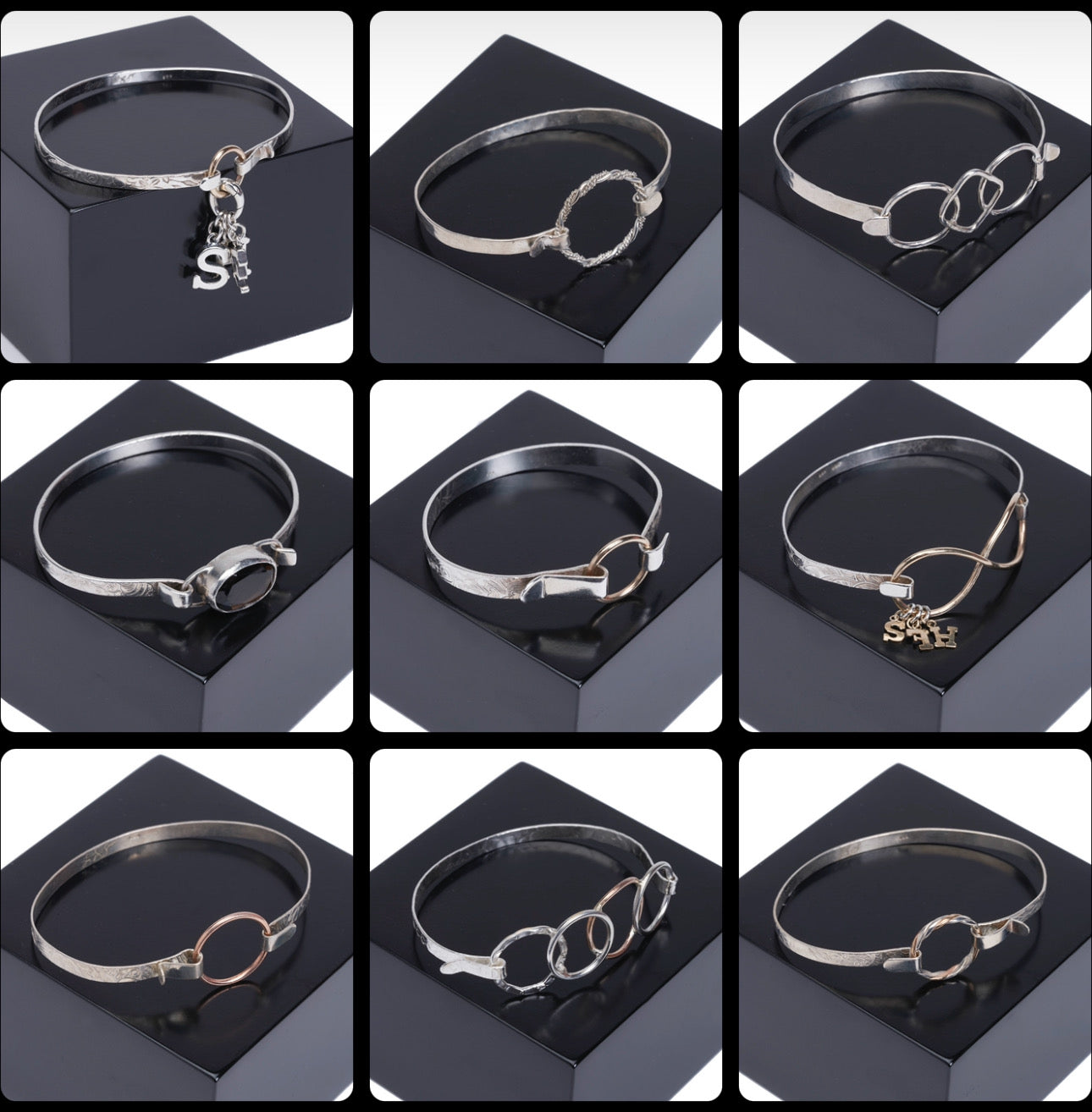 The Asymmetrical Infinity Hammered Silver Bracelet