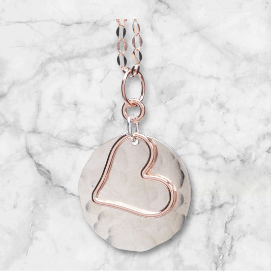 The Rose Ann Disc & Heart Necklace - Luminosity Signature Series